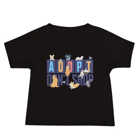 [ID: 305-G23] Adopt a Pet - Cute Animal Baby Staple Tee