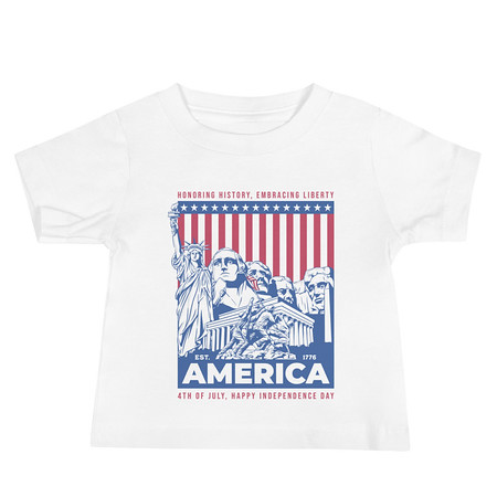 [ID: 305-G58] AMERICA (2) Baby Staple Tee