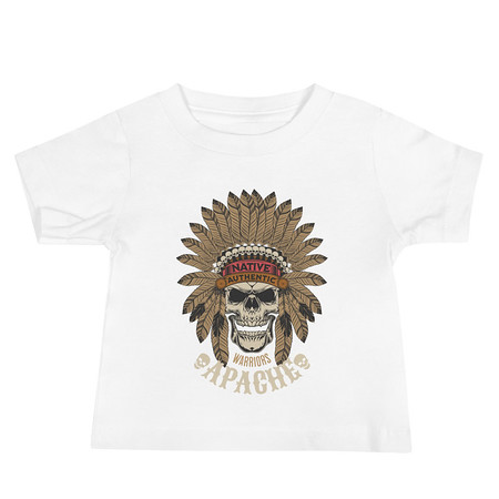[ID: 305-G94] Apache Warriors - Indian Skull Baby Staple Tee
