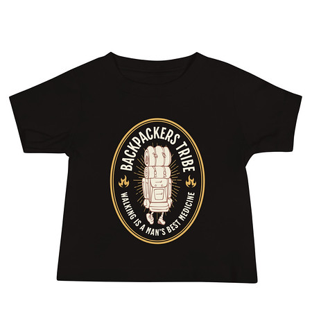 [ID: 305-G125] Backpackers Tribe - Adventure Badge Baby Staple Tee