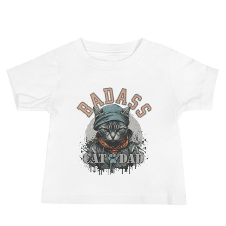 [ID: 305-G129] BADASS CAT DAT Baby Staple Tee