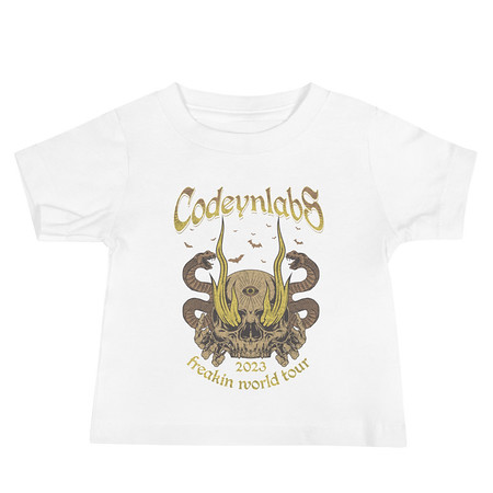 [ID: 305-G137] Band Merchandise Tour Illustration Baby Staple Tee