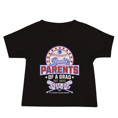 [ID: 305-G143] Baseball Mom Of A Graduate Baby Staple Tee