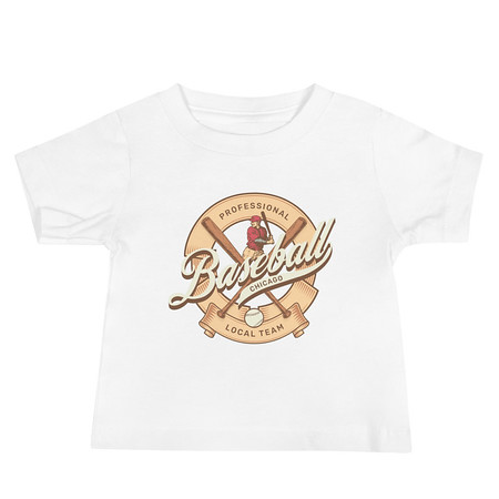 [ID: 305-G145] Baseball Team - College Sports Baby Staple Tee
