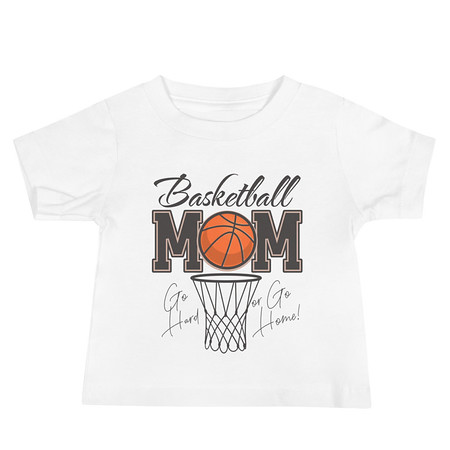 [ID: 305-G148] Basketball Mom - Mother's Day Baby Staple Tee