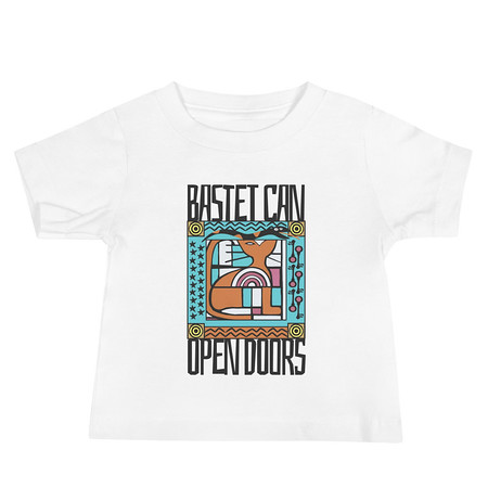 [ID: 305-G150] Bastet can Open Doors Baby Staple Tee