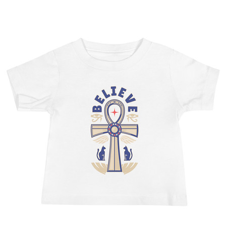 [ID: 305-G178] Believe  - Faith Symbol Baby Staple Tee