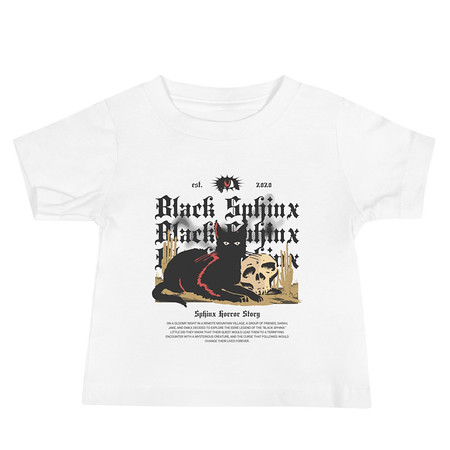 [ID: 305-G230] Black Sphinx Baby Staple Tee