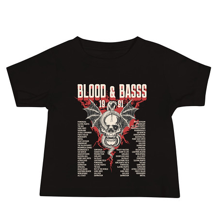 [ID: 305-G236] Blood & Basss - Snake and Skull Baby Staple Tee