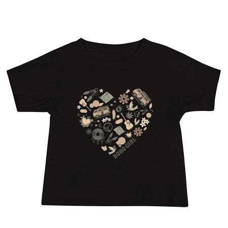 [ID: 305-G248] Boho Girl Poster Baby Staple Tee