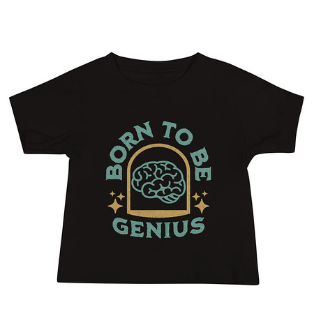 [ID: 305-G260] Born To Be Genius - Brain Baby Staple Tee
