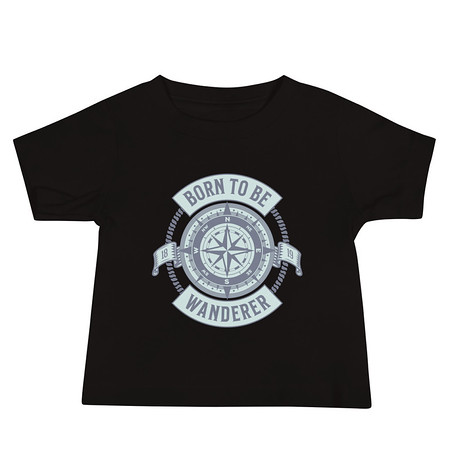 [ID: 305-G261] Born to be Wanderer - Compass Baby Staple Tee