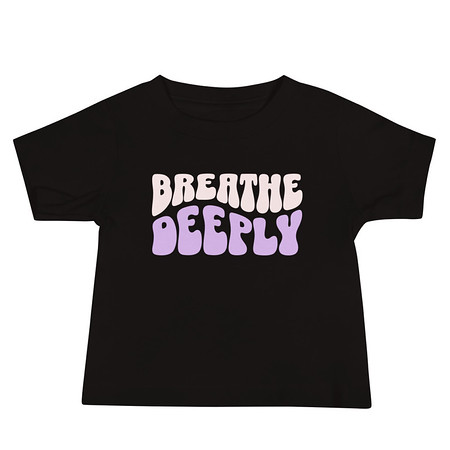 [ID: 305-G283] Breathe Deeply Baby Staple Tee