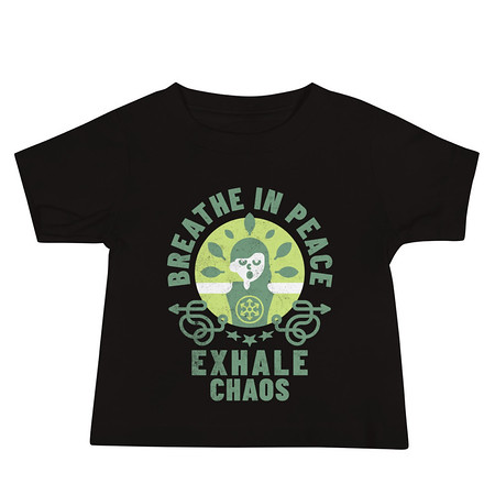 [ID: 305-G284] Breathe in peace, exhale chaos Baby Staple Tee