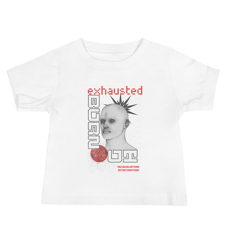 [ID: 305-G298] Burn Out - Futuristic 3D Head Baby Staple Tee