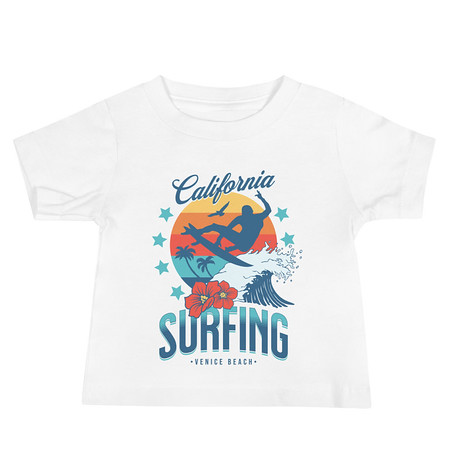 [ID: 305-G318] California Surfing - Palm Beach Baby Staple Tee