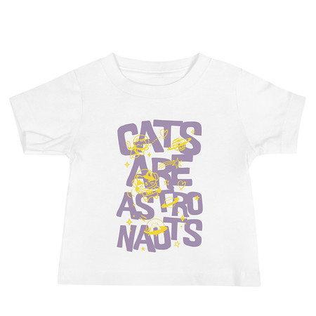 [ID: 305-G346] Cats are Astronauts Baby Staple Tee