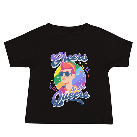 [ID: 305-G362] Cheers to the Queers Baby Staple Tee