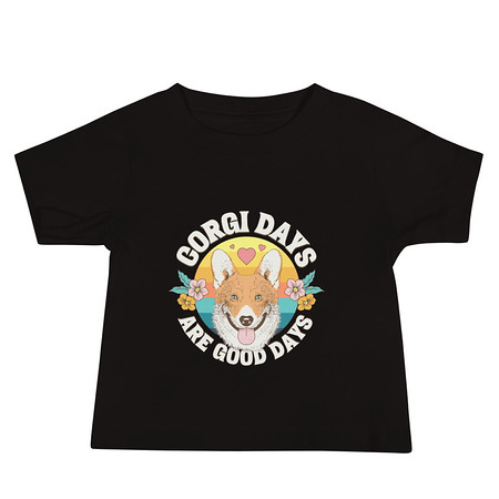 [ID: 305-G420] Corgi Days - Funny Animal Baby Staple Tee
