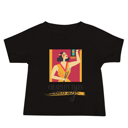 [ID: 305-G434] Creativity Takes Courage Baby Staple Tee