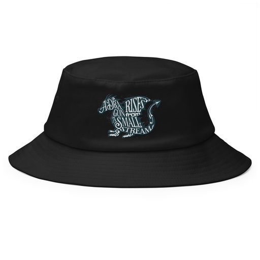 [ID: 253-G16] A Dragon Rises - Typographic Lettering Bucket Hat