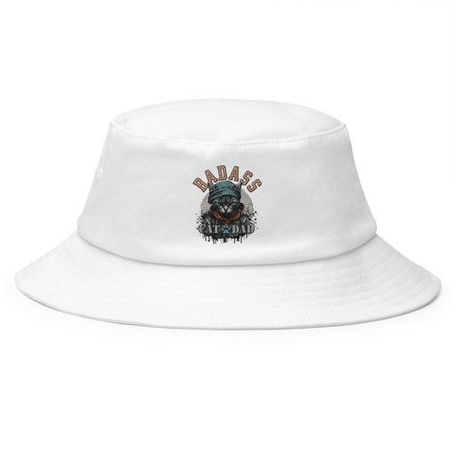[ID: 253-G129] BADASS CAT DAT Bucket Hat