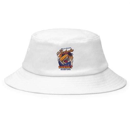 [ID: 253-G180] Bells Beach Australia Sunset Surfing Bucket Hat