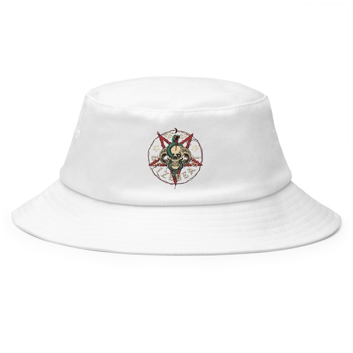 [ID: 253-G181] Belzebeast Pentagram - Halloween Skull with Snake Bucket Hat