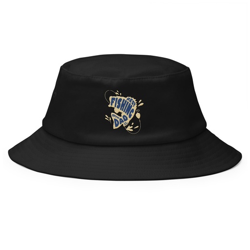 [ID: 253-G187] Best Fishing Dad - Typography Bucket Hat