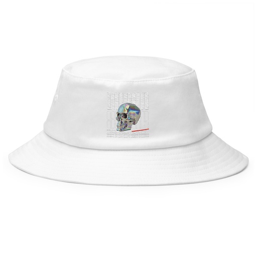 [ID: 253-G213] Black 3D Skull Bucket Hat