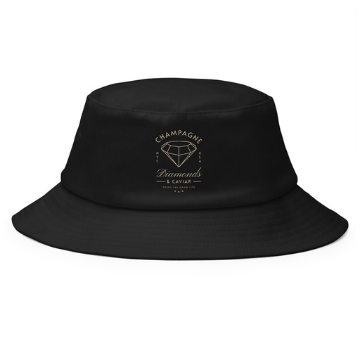 [ID: 253-G215] Black Diamonds - Elegant Bucket Hat