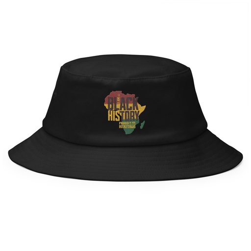 [ID: 253-G217] Black History - Heritage Map Bucket Hat