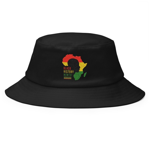 [ID: 253-G221] Black History Month - African Continent Bucket Hat