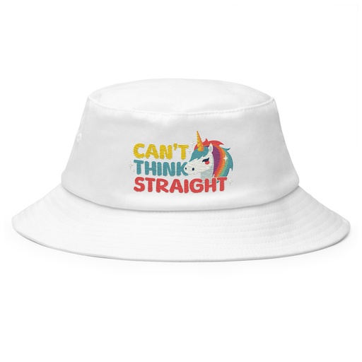 [ID: 253-G328] Can't Think Straight (2) Bucket Hat
