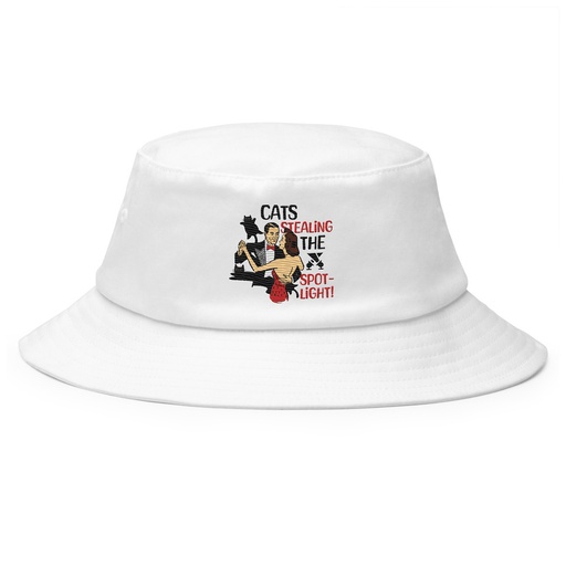[ID: 253-G348] Cats Stealing the Spotlight Bucket Hat