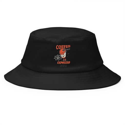 [ID: 253-G394] Coffee Break Cartoon Retro 90s  Bucket Hat